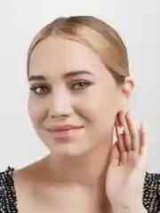 Конфетный круглые серьги-бабочки