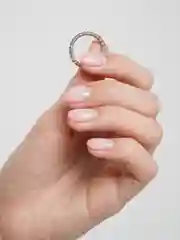 Серебряный кольцо-резинка