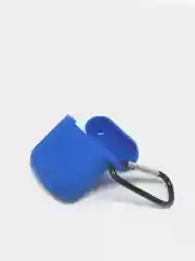 Синий чехол для AirPods 1/2 с карабином