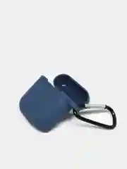 Темно-синий чехол для AirPods 1/2 с карабином