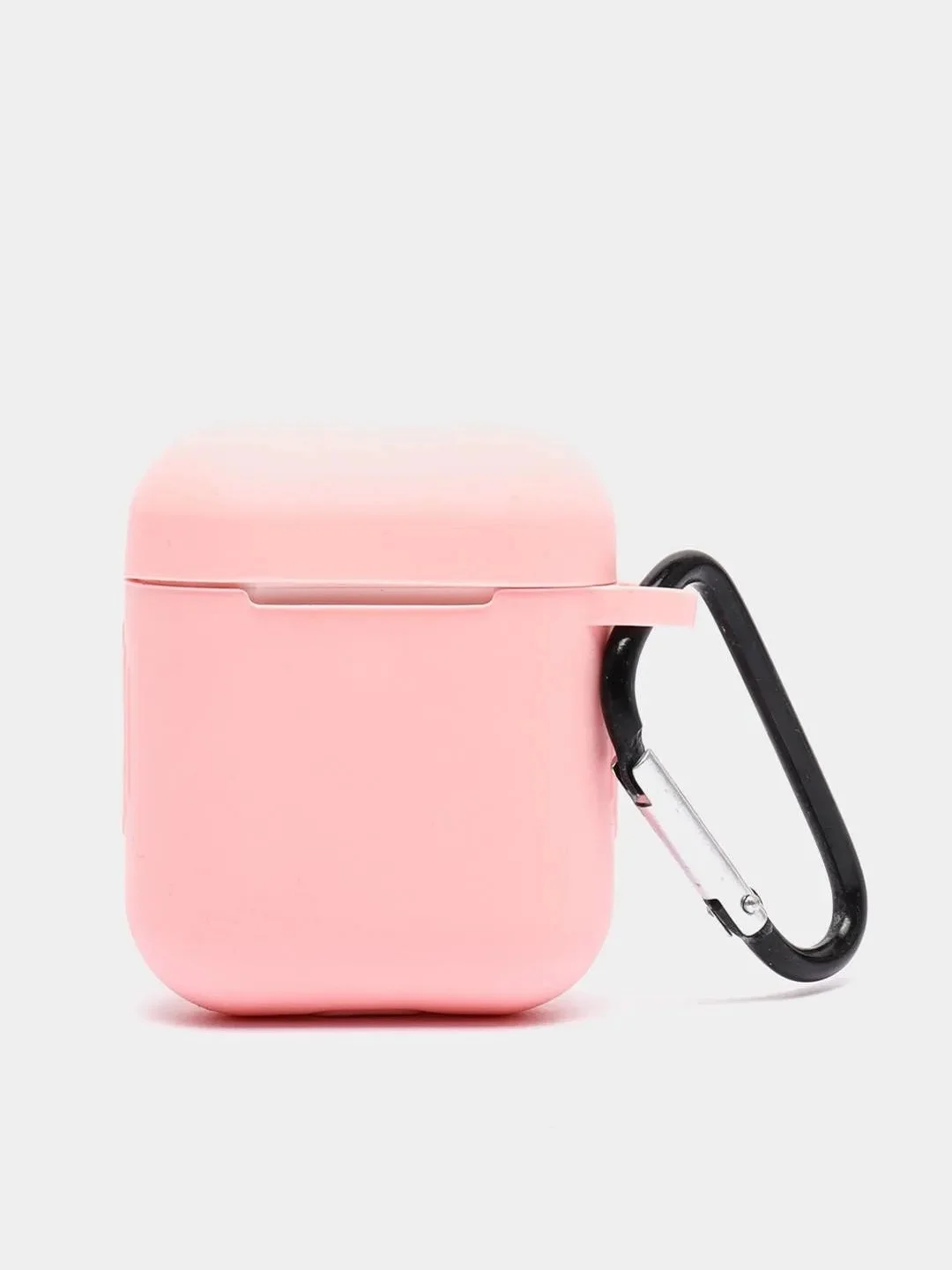 Розовый чехол для AirPods 1/2 с карабином