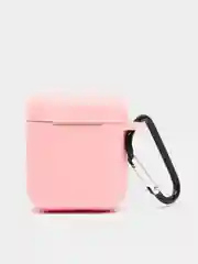 Розовый чехол для AirPods 1/2 с карабином