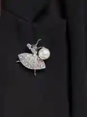 Серебряный брошь женская, балерина