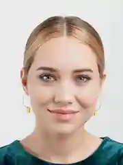 Желтый круглые серьги-бабочки