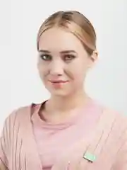 Зеленый металлический значок "Химия"