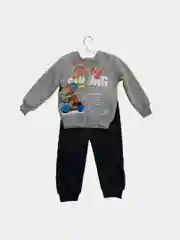 Серый утепленный костюм
