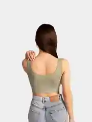 Зеленый топ женский спортивный