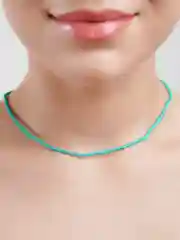 Коралловый чокер из цветного бисера / бусы