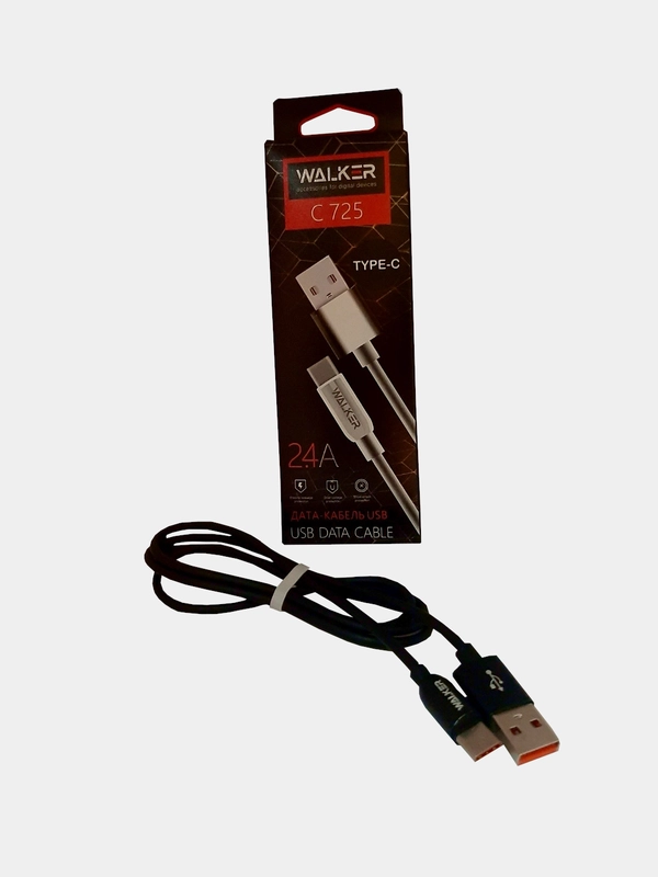 Кабель USB - Type-C WALKER C725, с металлическими разъемами