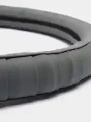 Оплетка на руль (чехол на руль) SKYWAY Real-5 М Серая кожа натуральная S01108009