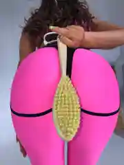 Антицеллюлитная щётка для сухого массажа ECOstore из кактуса с ручкой повышенной жёсткости