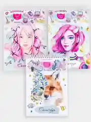 Белый sweet Cat Shop Скетчбук  19х 27 см, 25 листов