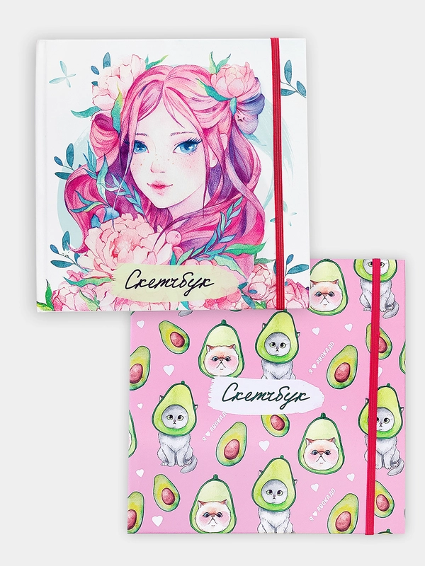 Sweet Cat Shop Скетчбук 195*195 мм2, 40 листов