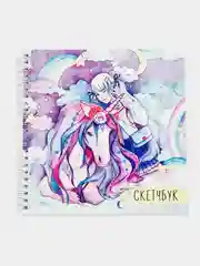 Аметистовый sweet Cat Shop Скетчбук см, 40л офсетной бумаги + 6л акварельной