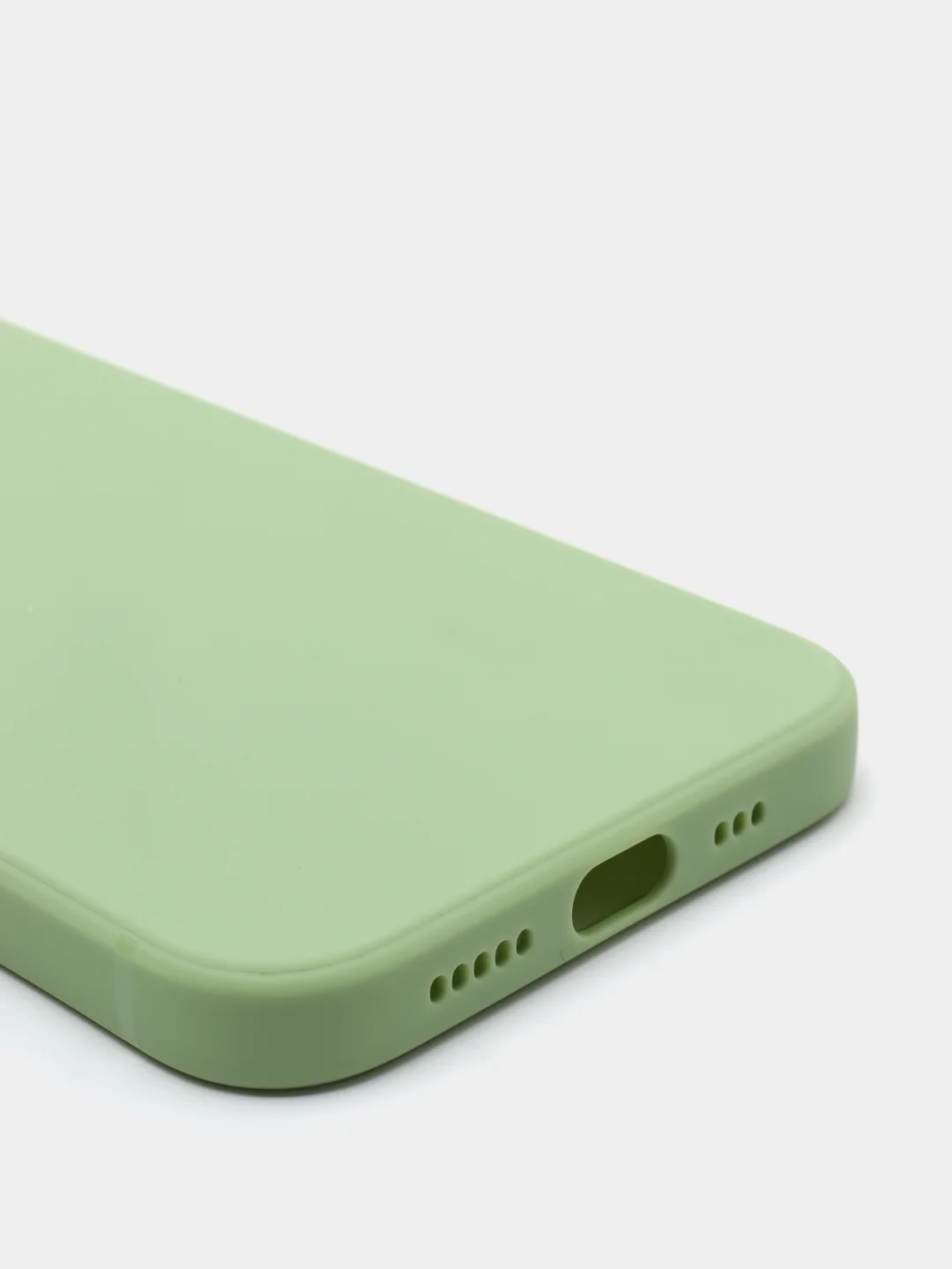 Салатовый матовый силиконовый чехол для iPhone 13, 13 mini, 13 Pro, 13 Pro Max