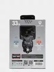Черный зарядка / Зарядное устройство в машину Type-C / Lightning / microUSB КАБЕЛЬ В КОМПЛЕКТЕ