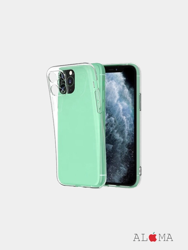 Чехол прозрачный плотный силиконовый с защитой камеры для iPhone 11/12/13/Pro/Pro Max/mini