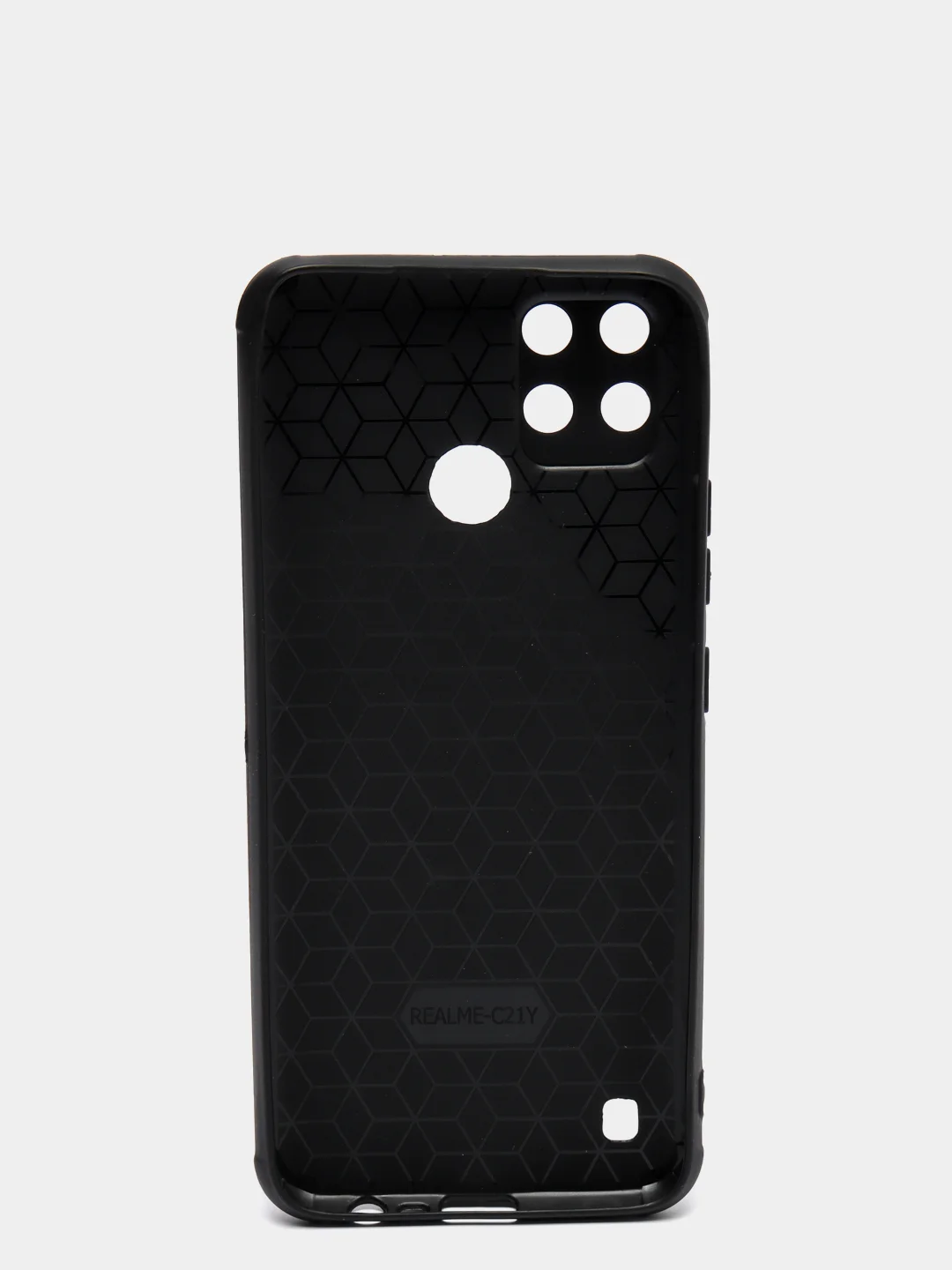 Синий чехол Realme C21Y под кожу, с защитой камеры