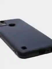Синий чехол Realme C21Y под кожу, с защитой камеры