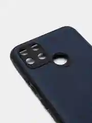 Синий чехол Realme C21Y под кожу, с защитой камеры