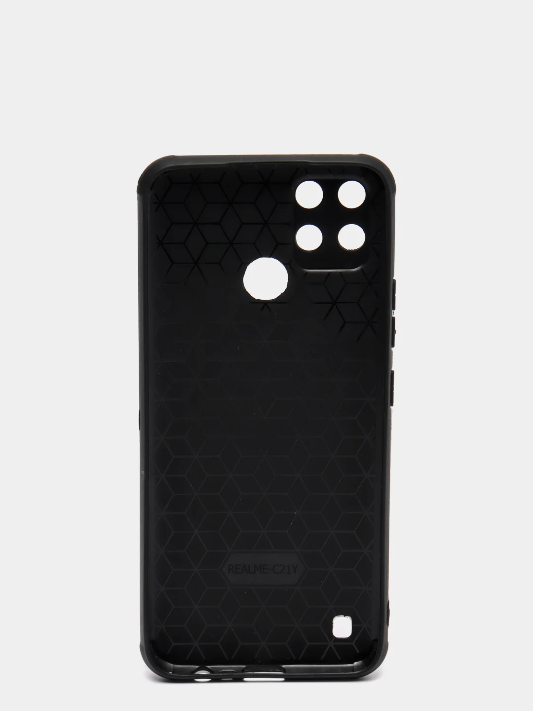 Зеленый чехол Realme C21Y под кожу, с защитой камеры