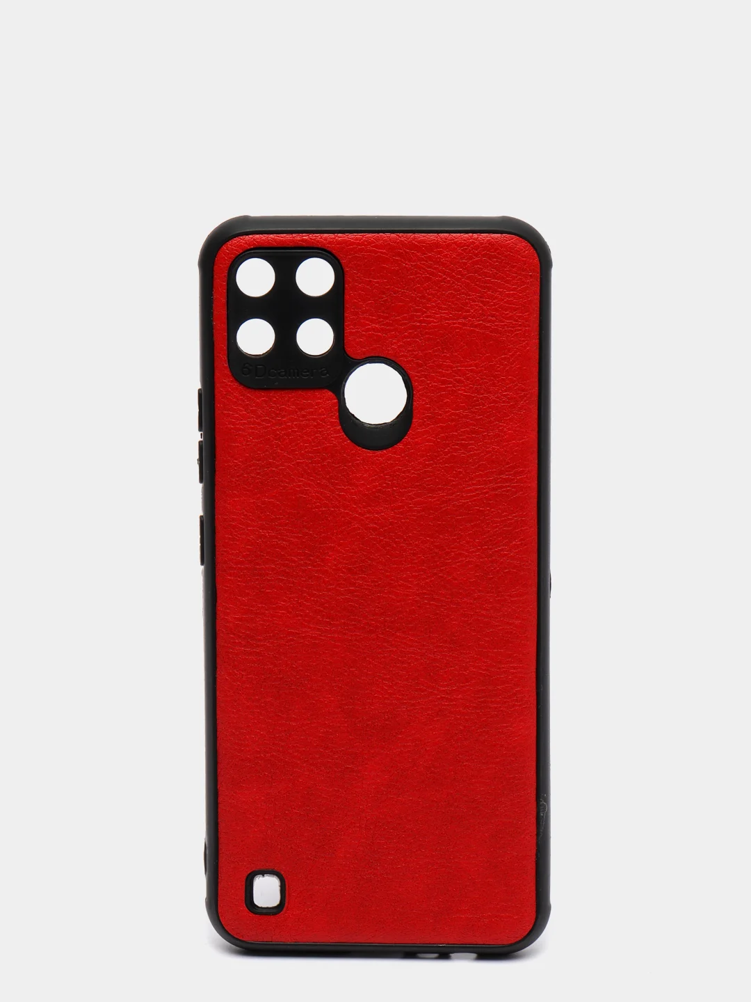 Красный чехол Realme C21Y под кожу, с защитой камеры