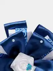 Темно-синий бант на выписку новорожденного из роддома
