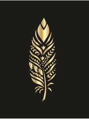 Трафарет пластиковый Luxart Template Перо, 60 х 40 см, 1,5-2 мм