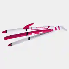 Розовый выпрямитель для волос Sakura SA-4520P, стайлер 3-в-1, 45Вт