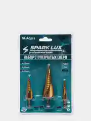 Сверло ступенчатое SparkLux набор 3 штуки
