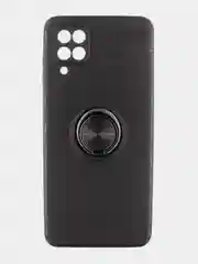 Черный чехол для Samsung M12/ F12 с кольцом