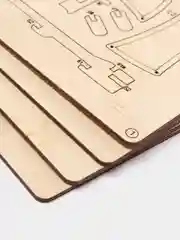 Деревянный конструктор EcoPazl "Парусник"/ 3D конструктор/ Сборная модель