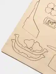 Деревянный конструктор EcoPazl "Цессна"/ 3D конструктор/ Сборная модель