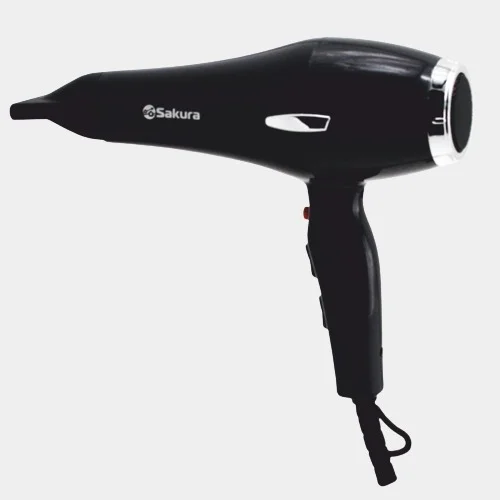 Черный фен для волос Sakura SA-4038BK, 2400 Вт