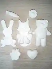 Фигурки для раскрашивания "Заяц котик мишка" из гипса