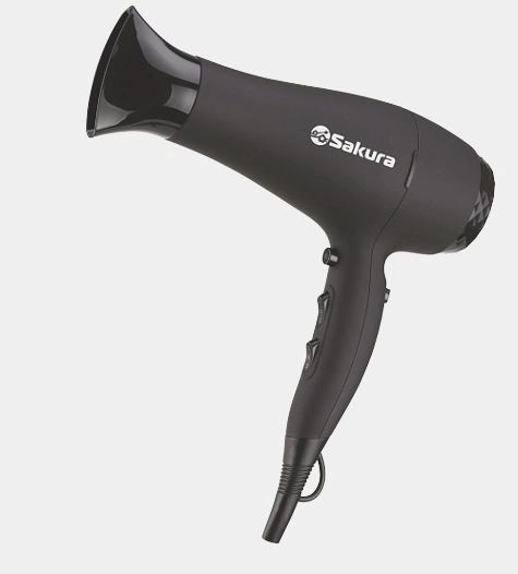 Фен для волос Sakura SA-4041BK, 2200-2400 Вт