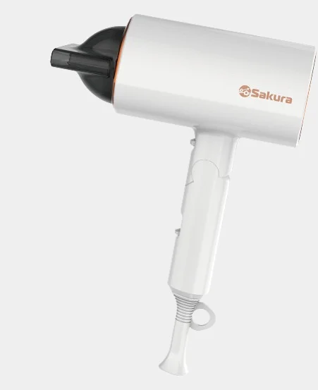 Белый фен для волос Sakura SA-4043W, 2000 Вт