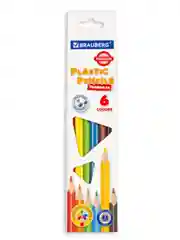 Белый карандаши цветные пластиковые BRAUBERG PREMIUM, 6/12/18/24/36цв трехгранные, грифель 3 мм