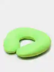 Лайм подушка дорожная MATEX "BAGEL",  для поддержки головы и шеи, мех, 37 х 35 х 9 см