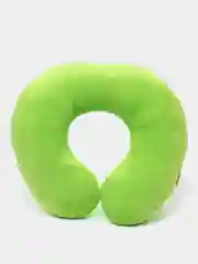 Лайм подушка дорожная MATEX "BAGEL",  для поддержки головы и шеи, мех, 37 х 35 х 9 см