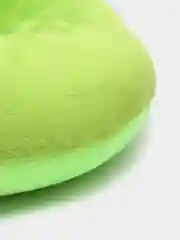 Лайм подушка дорожная MATEX "BAGEL",  для поддержки головы и шеи, мех, 37 х 35 х 9 см