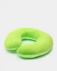 Лайм подушка дорожная MATEX "BAGEL",  для поддержки головы и шеи, мех, 37 х 35 х 9 см