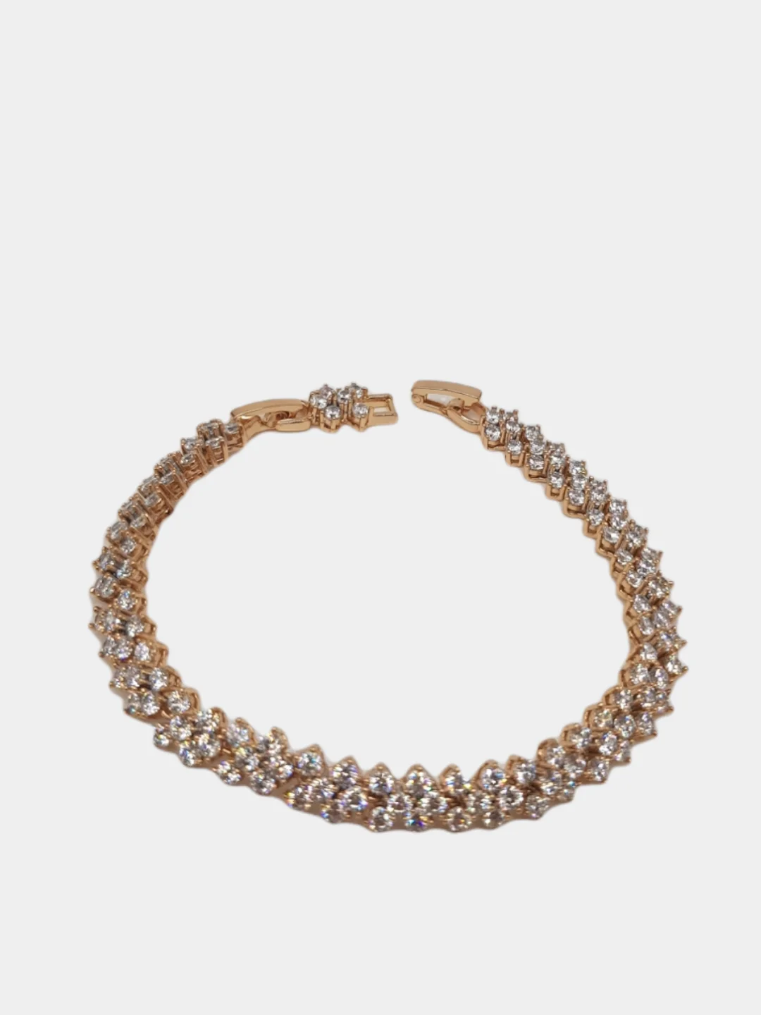 Золотой браслет позолоченный с цирконами Xuping Jewelry