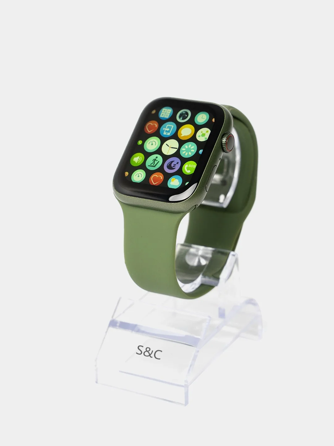 Зеленый умные смарт фитнес часы Watch 7 HW67 Pro Max, 45 мм, NFC