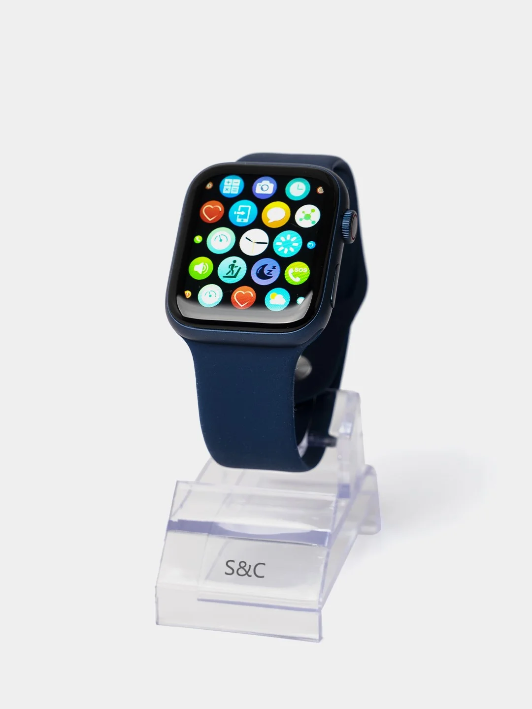 Синий умные смарт фитнес часы Watch 7 HW67 Pro Max, 45 мм, NFC