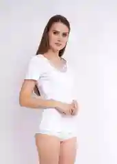Белый футболка Clever Wear фуфайка женская домашняя летняя майка клевер