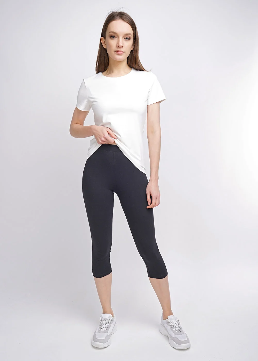 Черный легинсы CleverWear, женские спортивные