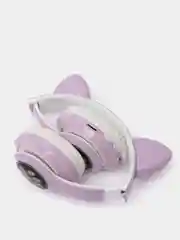 Фиолетовый беспроводные Bluetooth наушники с кошачьими светящимися ушками, Cat Ear VZV-23M