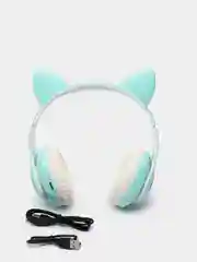 Зеленый беспроводные Bluetooth наушники с кошачьими светящимися ушками, Cat Ear VZV-23M