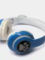 Голубой беспроводные Bluetooth наушники с кошачьими светящимися ушками, Cat Ear VZV-23M